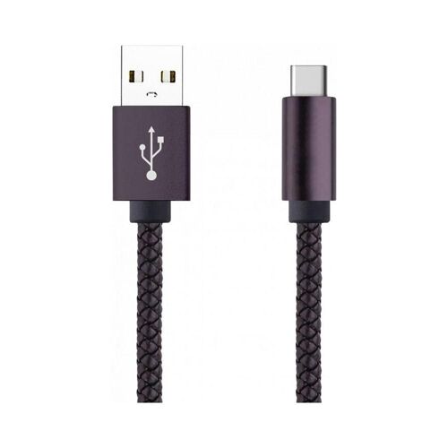 Cable tresse USB-C Noir Moxie