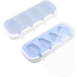 Eryi-Lot De 2 Moules À Glace Réutilisables En Silicone - Sans Bpa - Avec 8 Tiges En Plastique - Bleu