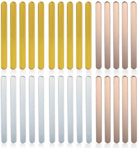 Kalanka-3 Couleurs Mini Batonnets De Glace, 30 Pièces Bâtonnets De Bâteau En Acrylique, Réutilisables Stylos Miroir Acryliques Pour Diy Artisanat Party Favor 11,5 X 0,95cm