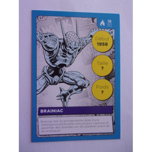 Carte Auchan Dc Comics Auchan 2022 N°16 Brainiac