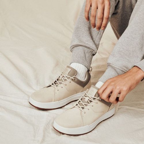 Timberland Basket Basse Lacets Maple Grove Pour En Non Teint Beige