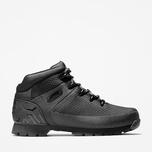 Timberland Bottine Imperméable Lacets Euro Sprint Pour En Noir Noir