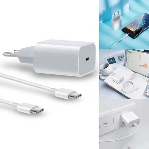 CHARG - CABLE DE RECHARGE 18W Chargeur USB-C Adaptateur Avec Type C Câble Chargeur rapide pour iPhone 11 Pro