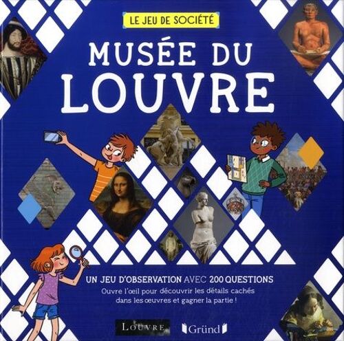 Musée Du Louvre - Le Jeu De Société - Avec 6 Pions, 200 Cartes, 1 Plateau De Jeu, 1 Livret, 1 Dé, 1 Sablier