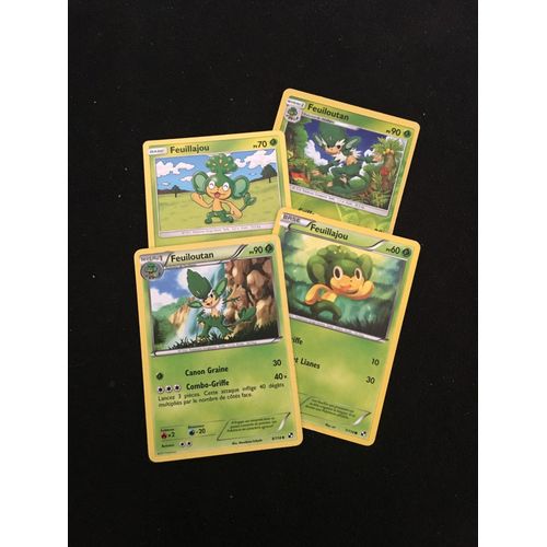 (1475) 2x Feuillajou + 2x Feuiloutan Pokemon