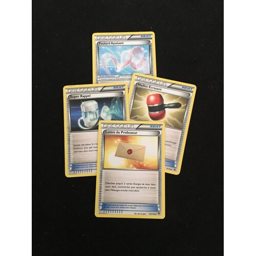 (1483) Maillet Écrasant + Super Rappel + Lettre Du Professeur + Foulard Apaisant Pokemon