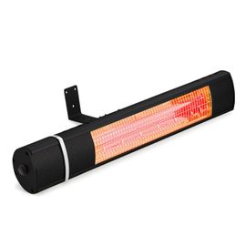 Blumfeldt Gold Bar 2000 - Chauffage Infrarouge, Radiateur Infrarouge, Radiateur À Rayonnement Infrarouge, Puissance 2000w, 3 Niveaux, Plaqué Or, Montage Mural, Télécommande, Noir