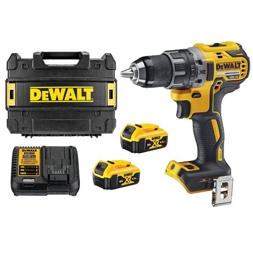 Perceuse-visseuse XR Brushless 18V + 2 batteries 4Ah + chargeur + T-stak - DEWALT - DCD791M2