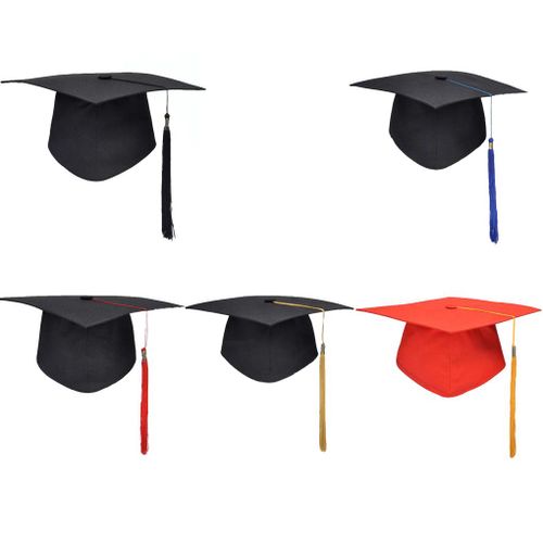 Xm École Graduation Fête Glands Casquette Mortarboard Université Bachelors Maître Docteur Académique Chapeau