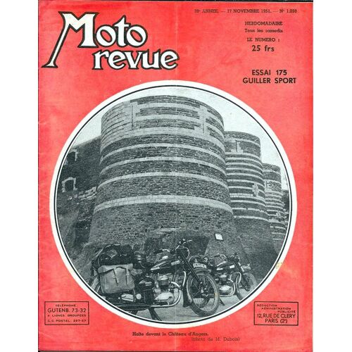 Moto Revue N° 1059 Du 17/11/1951