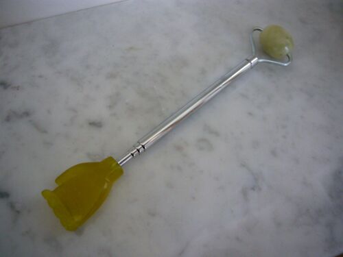 Rouleau De Massage En Jade Naturel Et Gratte Dos Extensible - Lithothérapie 