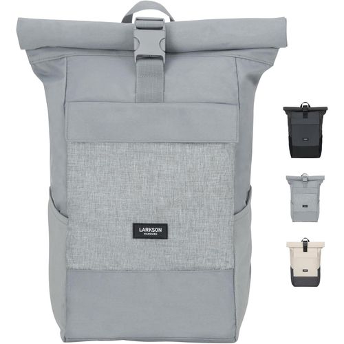 KALANKA-Larkson Sac à Dos Roll Top Femmes & Hommes - No 4 - Backpack pour l'École, l'Université - Compartiment Ordinateur Portable 16 Pouces - Hydrofuge