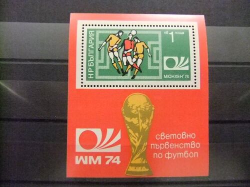 10 Bulgaria Bulgarie 1974 / Coupe Du Monde De Football Munchen 74 / Yvert Bloc 45 Mnh