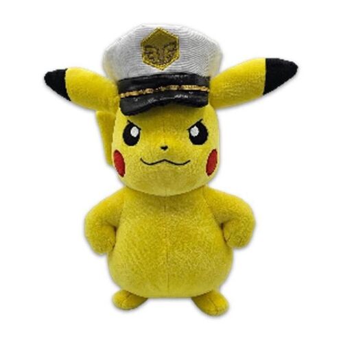 Peluche Capitaine Pikachu 20 cm - BANDAI - Pokémon - 2 ans et +
