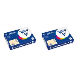 Clairefontaine Lot De 2 Ramettes Papier Fsc A4 120g 250 Feuilles Chamois