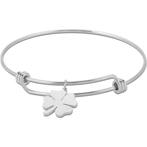 Tianyi-Bracelet Trèfle À Quatre Feuilles En Acier Inoxydable Pour Femme - Bracelet Porte-Bonheur En Forme De Trèfle À Quatre Feuilles - Bijoux Tendance - Cadeaux Pour Femme
