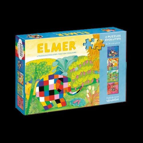 Elmer Tout En Couleurs - Puzzles Évolutifs