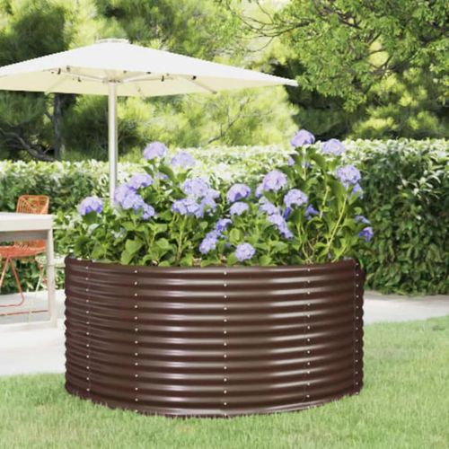 Prolenta Premium - Lit Surélevé De Jardin Marron Acier Galvanisé