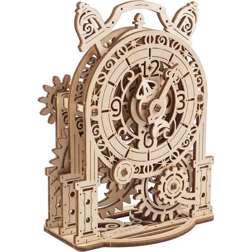Réveil Vintage Puzzle 3D Bois - Maquette Mecanique en Bois a Construire - Horloge mécanique Puzzle 3D Kit - DIY Casse Tête Jouet Horloge pour Adultes et Enfants