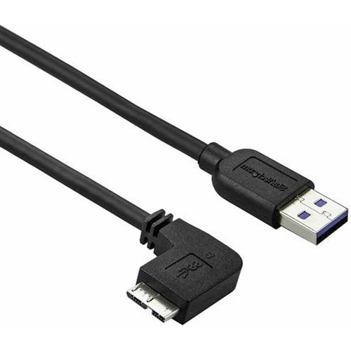 KAL-Câble Micro USB 3.0 slim - Cordon USB-A vers Micro-B à angle gauche de 2 m - USB 3.1 Gen 1 (5 Gb/s) - M/M (USB3AU2MLS)