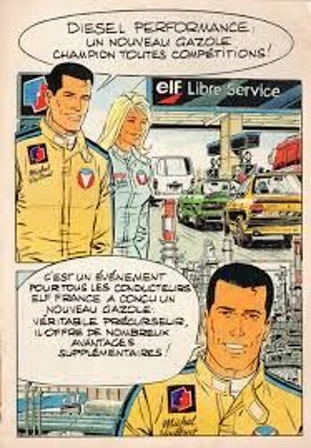 Michel Vaillant - Elf Diesel Performance Un Nouveau Gazole Champion Toutes Compétitions - Jean Graton - Prospectus Publicitaire - 1990