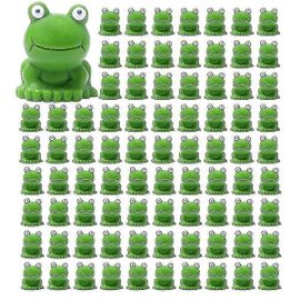 Mini grenouilles 100 Pack, Mini grenouille jardin Decor, Figurines de grenouille verte, Mini grenouilles Figurines en résine, Mini grenouilles Figurines-utile