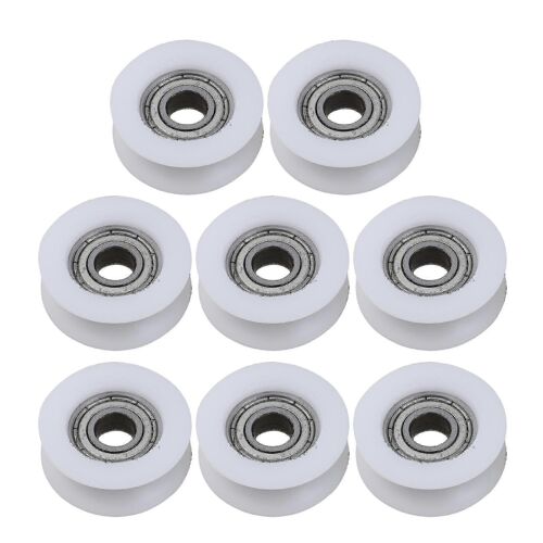8pcs Round Groove Guide Poulie Roue 6x24x9mm Pour Poulie de meubles ...--