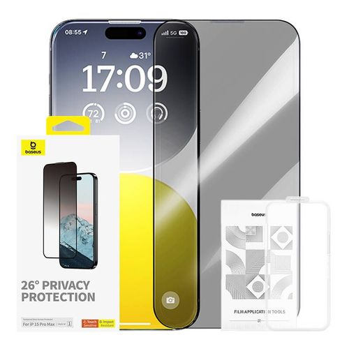 Privacy Protection Tempered Glass Baseus Diamond Iphone 15 Pro Max