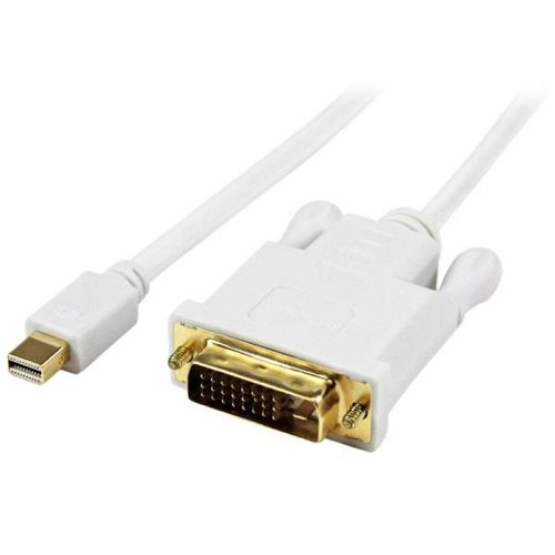 CABLE ADAPTATEUR MINI DP VERS DVI-D ACTIF 1 8 M - BLANC