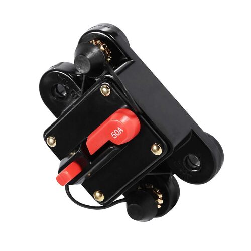 50amp -100amp Disjoncteur Réinitialisation Porte-Fusible Voiture Bateau Porte-Fusible Étanche 12-24v Nouveau 50a