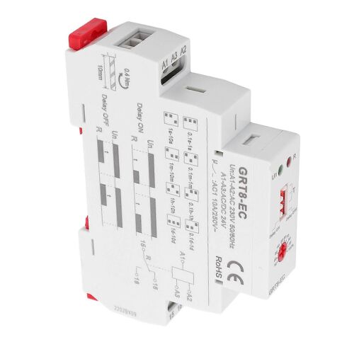 Commutateur de relais multifonctionnel de relais temporisé à double fonction avec indicateur LED AC230V ou AC DC24V