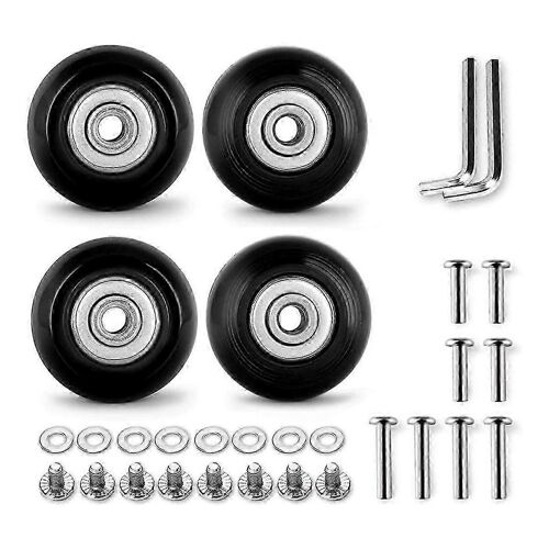 4 Pcs Set Bagages Roues De Remplacement 50mm Avec 6mm (0.24in) Roulements Kits De Réparation Abec 608zz Pour Valise Et Patins À Roues Alignées