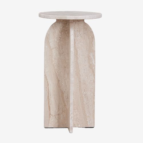 Table De Chevet Ronde Ø30 Cm En Marbre Graham