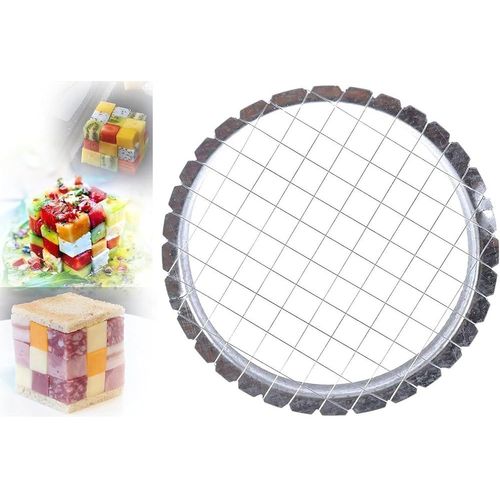 1 Dés À Couper, Presse-Purée Portable, Aide Au Petit-Déjeuner, Miroir En Acier Inoxydable Dur Et Durable De Haute Qualité, Découpés En Carrés Pour Décorer Le Repas.