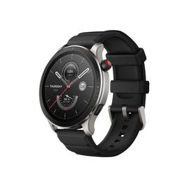 Amazfit GTR 4 - Alliage d'aluminium - montre intelligente avec bracelet - fluoroélastomère - noir superspeed - taille du poignet : 150-215 mm - affichage 1.43" - Wi-Fi, Bluetooth - 34 g