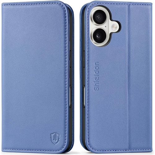 Coque Cuir Véritable Pour Iphone 17 6,3 Pouces 5g 2025, Étui Portefeuille Rangements Cartes, Rfid Blocage, Anti-Choc, Wallet, Case, Housse - Violet Clair Glycine