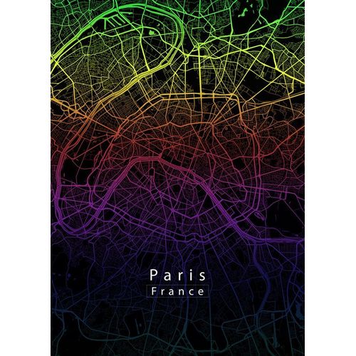 Canevas imprimer Plan de la ville de Paris=3253 Impression sur toile DIY installer 40x50cm