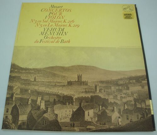 Yehudi Menuhin/Festival De Bath - Concertos Pour Violons N°3-5 - Mozart Lp Voix De Son Maitre