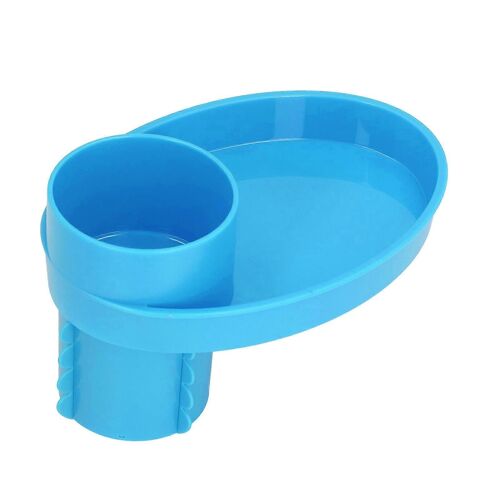 Siège De Voiture Snack Plateau Portable Multifonctionnel Voyage Rotatif Tasse Titulaire Plaque pour Jouets Lunettes D'eau Accessoires Bleu