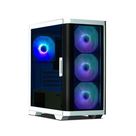 Boitier PC Mini Tour Micro ATX Zalman M4 RGB avec panneau vitré - Blanc