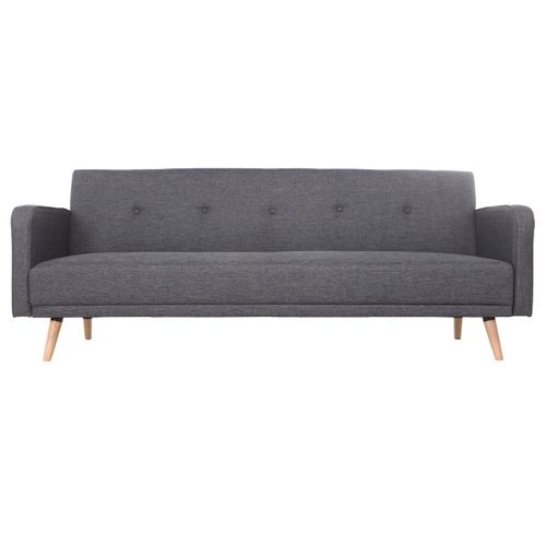 Canapé Convertible 3 Places Scandinave Gris Foncé Ulla