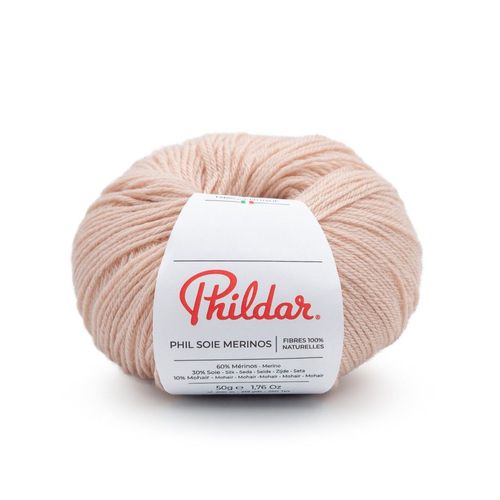 Fil À Tricoter Laine Mérinos Extrafine, Soie Et Mohair - Phil Soie Merinos ¿ Phildar. Color : Nude