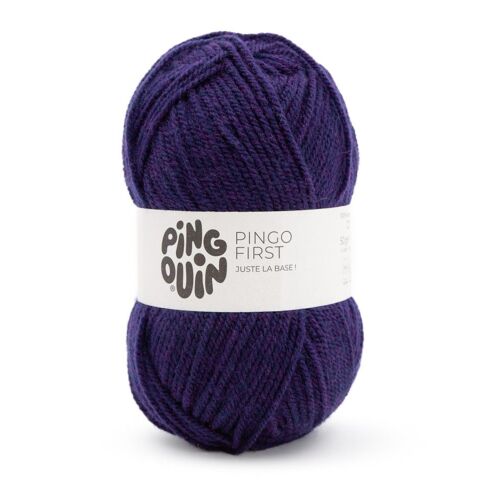 Fil À Tricoter Pingo First - Pingouin - Certifié Oeko-Tex. Color : Indigo Violet