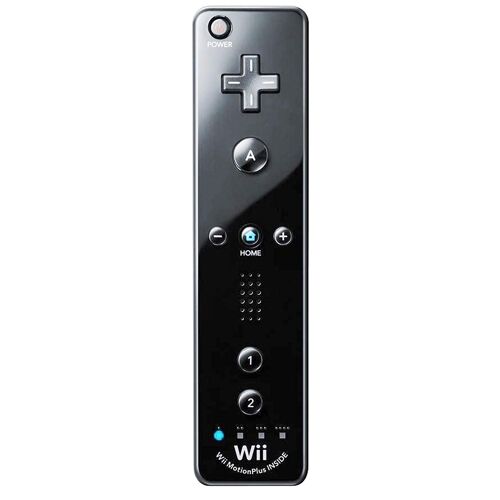 Télécommande Wiimote plus (Motion plus intégré) compatible pour Nintendo Wii et Wii U HobbyTech Noire
