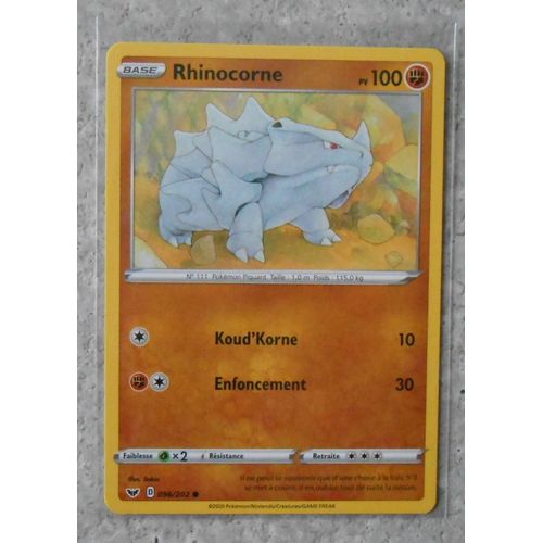 Rhinocorne 96/202 + Rhinocorne 97/202 + Rhinoferos 98/202 - Epée Bouclier - Vf