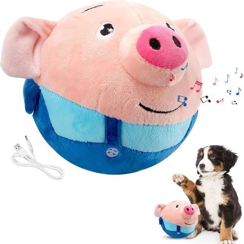 Jouet En Peluche Actif Pour Animal De Compagnie,Balle Pour Chien,Jouet Interactif,Chantant,Résistant Aux Morsures Pour Animaux De Compagnie,Qi (Bleu)
