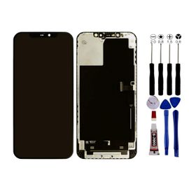 Ecran Complet Iphone 12 Pro Max Lcd Vitre Tactile Compatible Châssis Kit Outil - Lcd / Noir / Avec Kit Outils