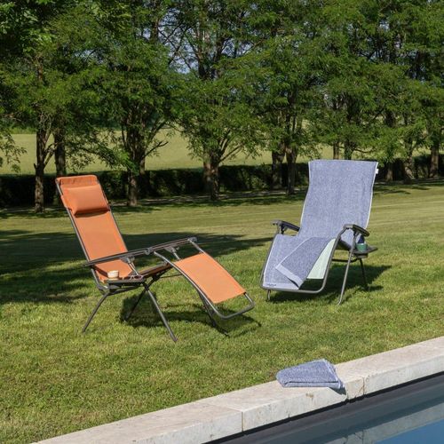 Fauteuil Relax Zéro Gravité En Acier Orange L88xl67xh114