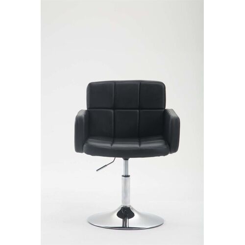 Fauteuil lounge réglable en similicuir Noir