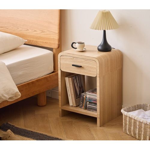 Table De Chevet 1 Tiroir En Bois Marron